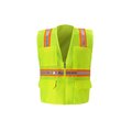 2W International Multi-Pocket Safety Vest, Small, Lime 8048-A S